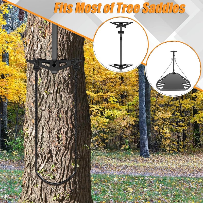 Anglekai Single Step Climbing Stick Aider, 1PCS Single Tree Step Climbing Aider for Hunting Outdoor, Hand-Braided Rope Ladder for Tree Stand with 2 Adjustable Hook (1) - Image 5